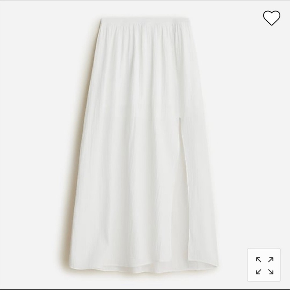 J. Crew Side-Slit Soft-Crinkle Gauze Maxi Skirt - Size L NWT